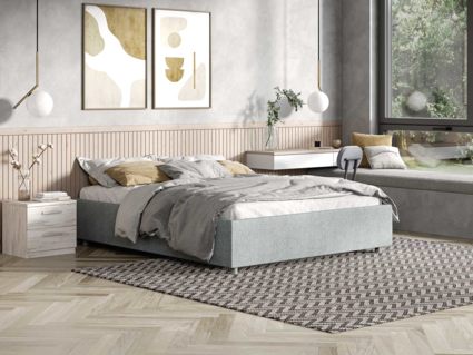 Кровать Сонум Scandinavia Экокожа Белая (с подъемным механизмом) 140х190