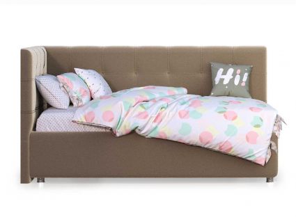 Кровать Nuvola Sabina угловая Velutto 22 180х200