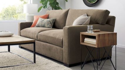 Диван Фиеста Мебель Непал велюр Vivaldi 23 коричневый Длина 215 см