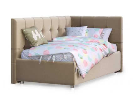 Кровать Nuvola Sabina угловая Velutto 22 180х200