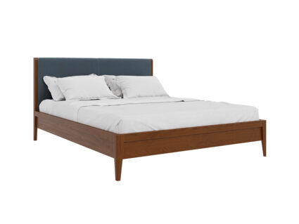 Кровать Rivi Ruby Wood Орех светлый/Рогожка Step 7 258