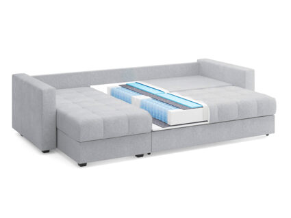 Диван Сонум Megapolis угловой Рогожка пепельный Длина 260 см