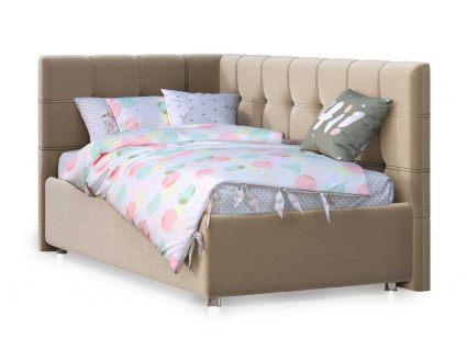 Кровать Nuvola Sabina угловая Velutto 22 180х200