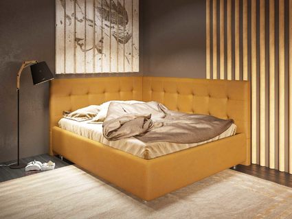 Кровать Nuvola Sabina угловая Velutto 22 180х200