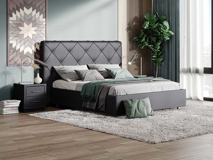 Кровать Сонум Manhattan Экокожа Белая 200х200