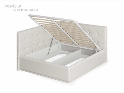 Кровать Nuvola Sabina угловая Velutto 22 (с подъемным механизмом)