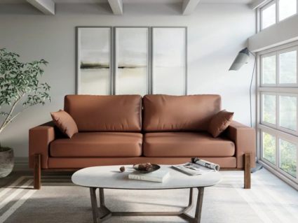 Диван Арско Хангель трехместный коричневый Длина 195 см