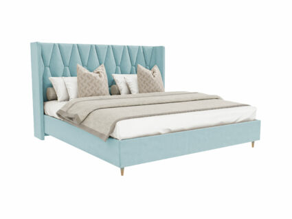 Кровать Beautyson Rebecca велюр Formula 692 голубой (с подъемным механизмом) 256