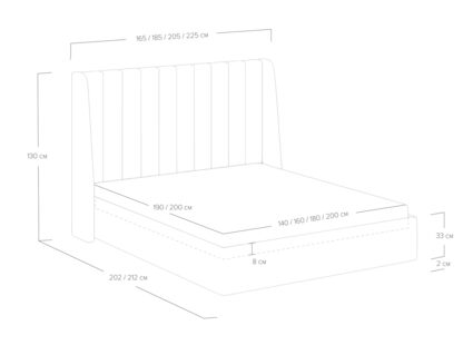 Кровать Сонум Samanta Кашемир голубой