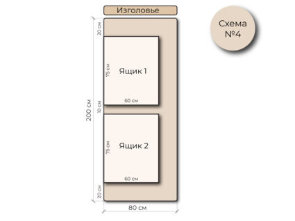 Кровать Mr.Mattress Site Box экокожа Brown 200х190