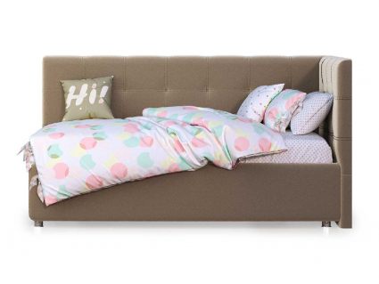 Кровать Nuvola Sabina угловая Velutto 22 180х200