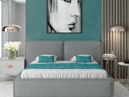 Кровать Nuvola Verde Velutto 04 (с подъемным механизмом)