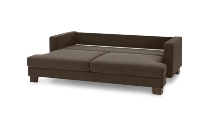 Диван Фиеста Мебель Марсель велюр Vivaldi 24 темно-коричневый Длина 220 см