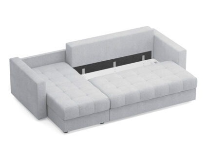 Диван Сонум Megapolis угловой Рогожка пепельный Длина 260 см