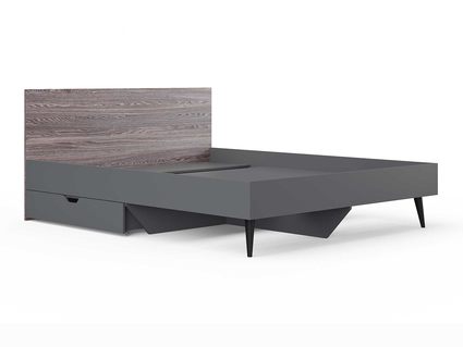 Кровать Сонум Ines Ясень анкор + серый 140х200