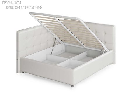 Кровать Nuvola Sabina угловая Velutto 26 (с подъемным механизмом) 180х190