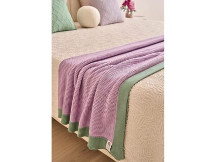 Плед Luxberry TULIP фиалка/базилик 150х200