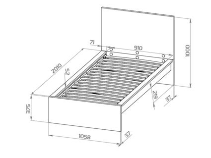 Кровать Гуд Лакк Варма Сэнг 90х200