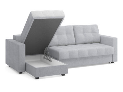 Диван Сонум Megapolis угловой Рогожка пепельный Длина 260 см