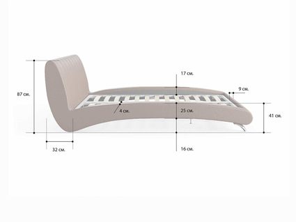 Кровать Сонум Verona Рогожка Деним 200х190