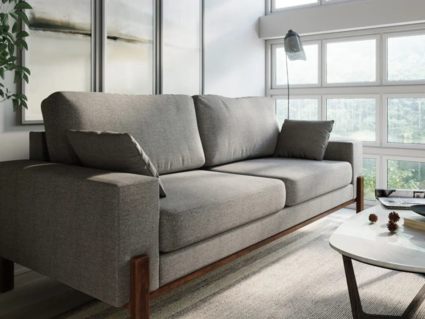 Диван Арско Хангель трехместный светло-серый Длина 195 см