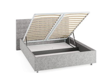 Кровать Сонум Siena Кашемир Серый (с подъемным механизмом) 140х200