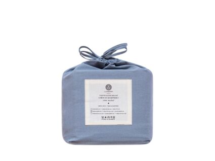 Комплект постельного белья Luxberry ЛЁН И ХЛОПОК голубой 1,5-спальный