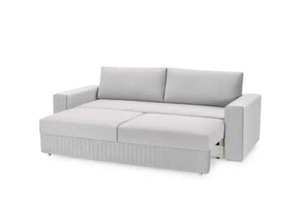 Диван Фиеста Мебель Тусон Лайт велюр Vivaldi 06 светло-серый Длина 232 см