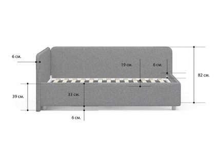 Кровать Сонум Capri Рогожка Песочная (с подъемным механизмом) 90х200