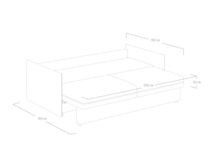 Диван Сонум Remy Микровелюр кофе Длина 215 см