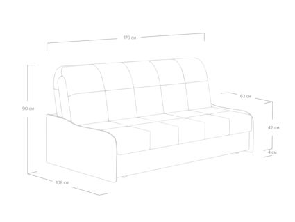 Диван Сонум Glen Рогожка зелёный Длина 170 см