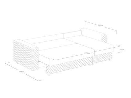 Диван Сонум Denver угловой Диагональ светло-серый Длина 267 см