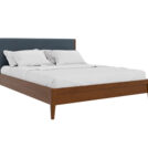 Кровать Rivi Ruby Wood Орех светлый/Рогожка Step 7 140х200