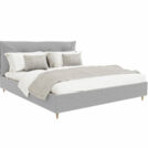 Кровать Beautyson Doris велюр Formula 961 светло-серый 140х190
